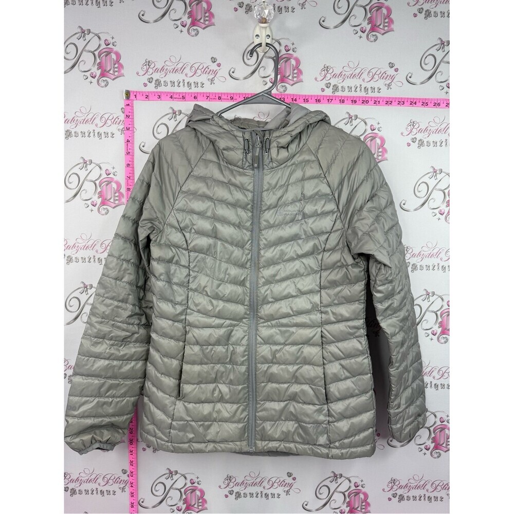 Mountain warehouse extreme Light Gray Hooded Packable Puffer Jacket puff
